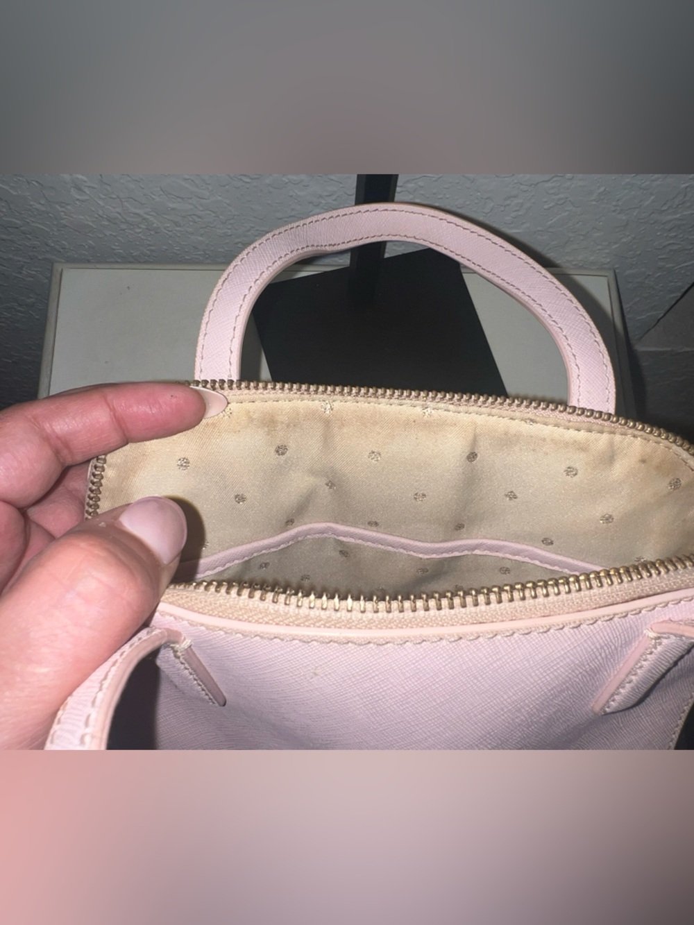 Kate Spade Pale Pink Studded Dome Satchel - Picture 7 of 8